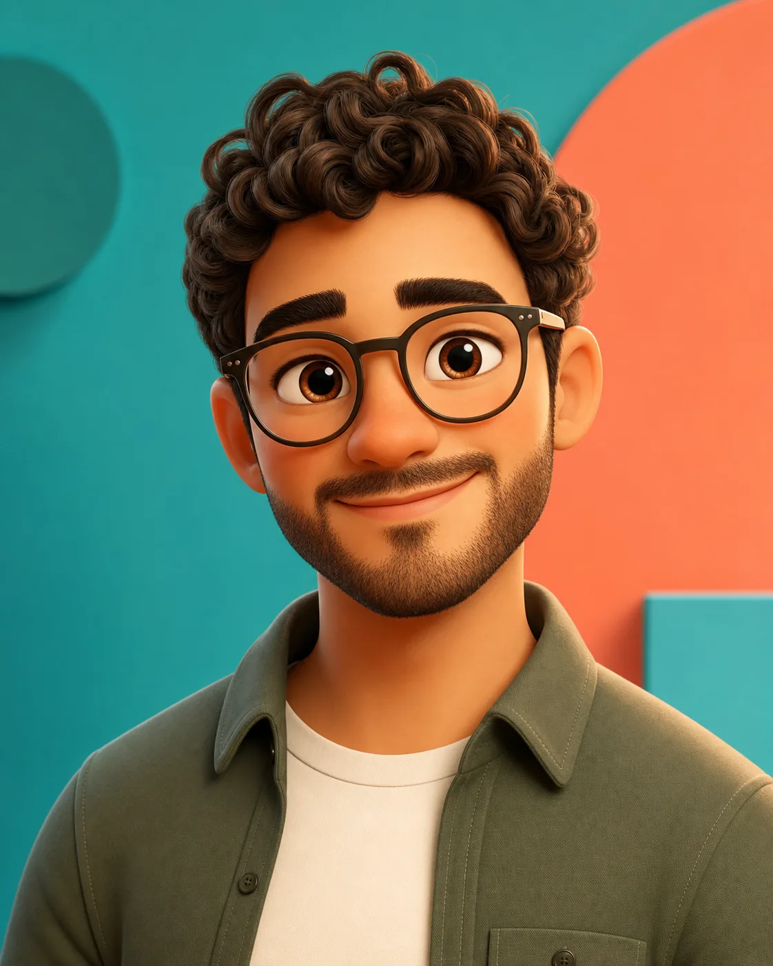 AI Cartoon Generator 3D cartoon avatar example for a social profile picture