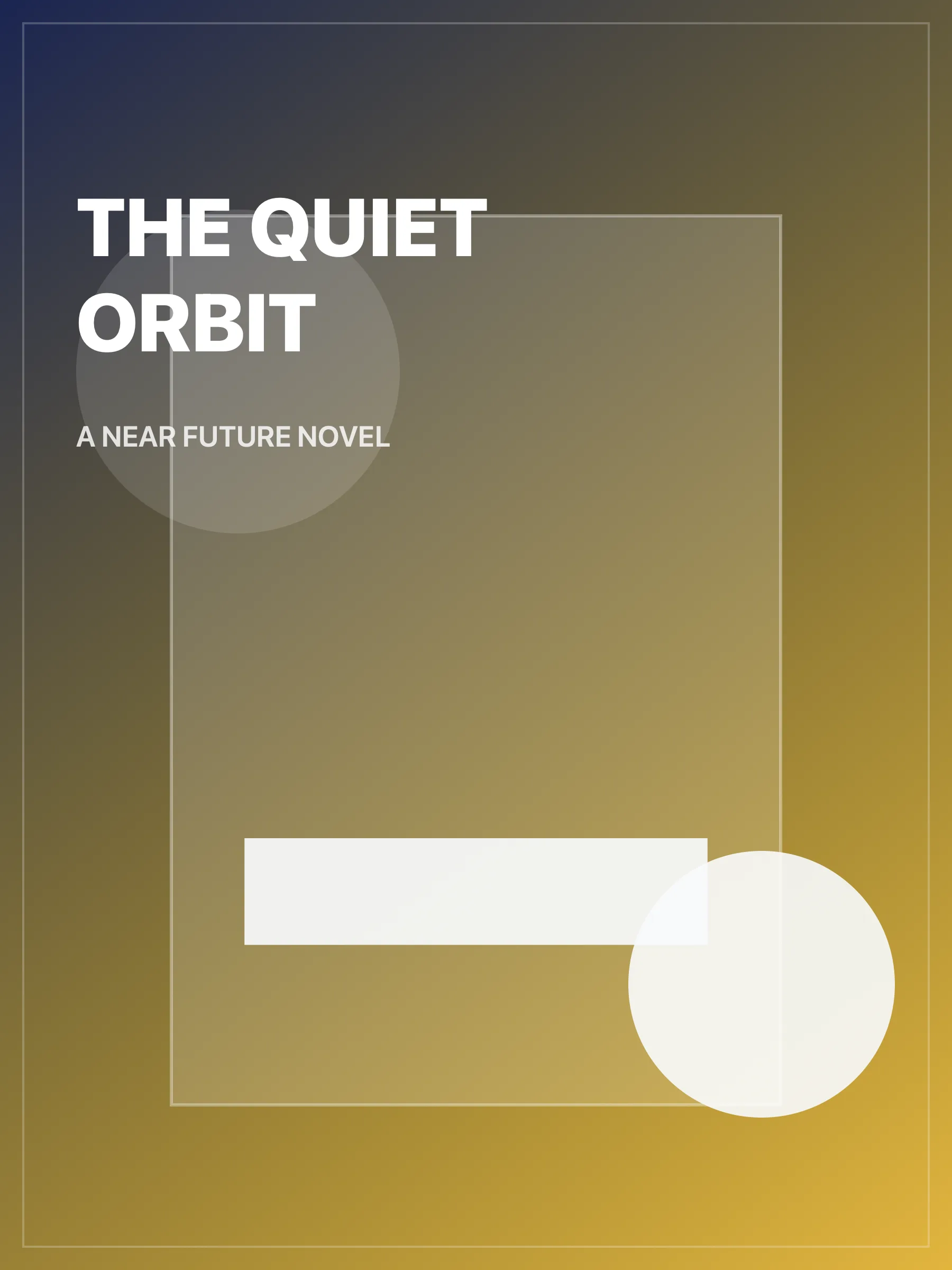 AI book cover concept example for a near future novel