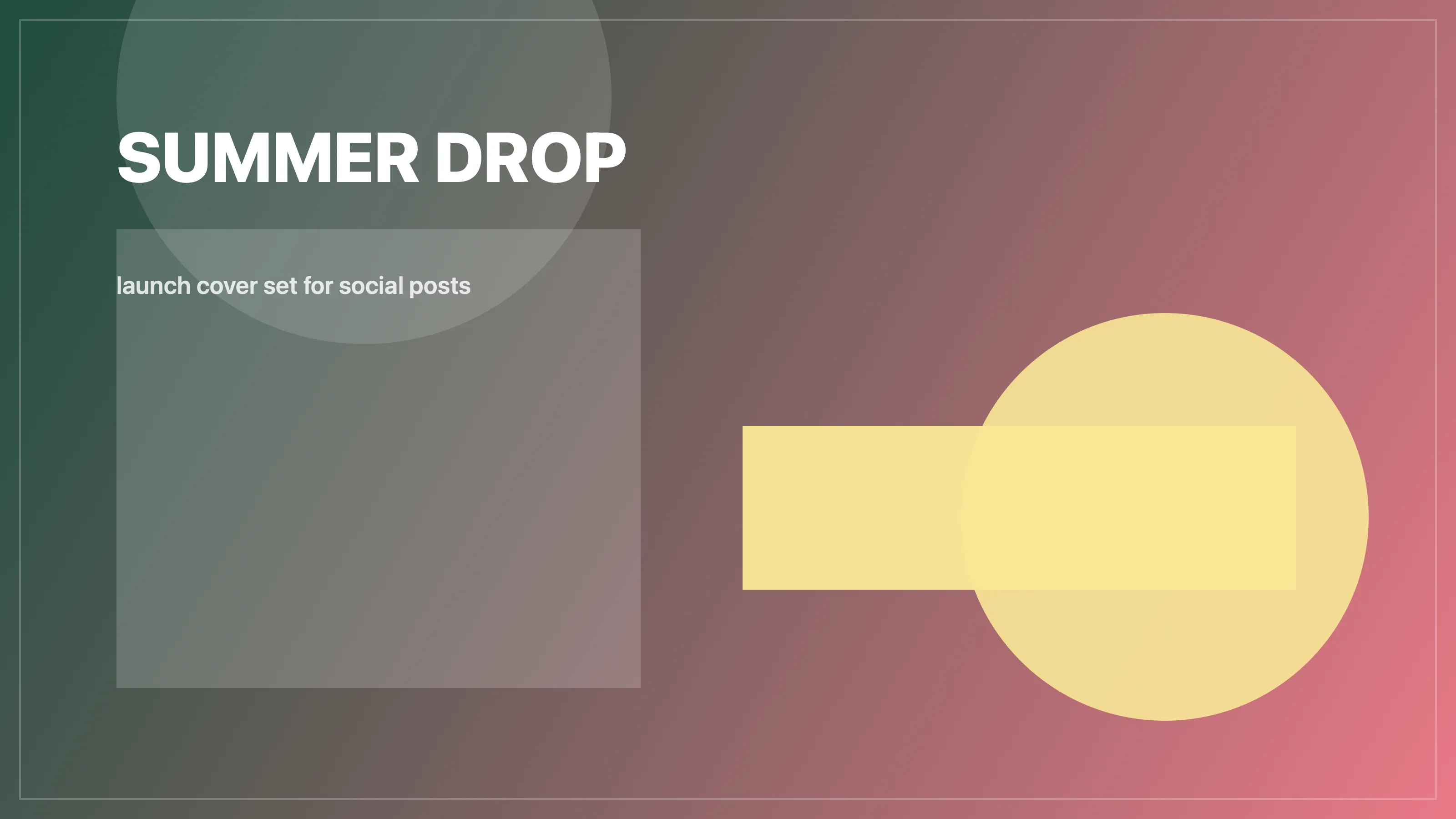 AI social media cover banner concept for a summer product drop