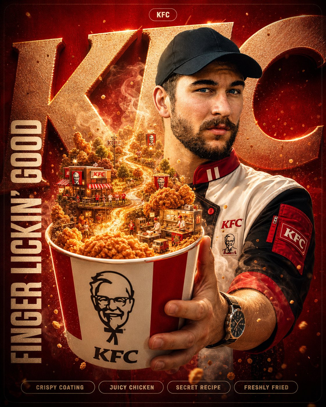 GPT Image 2 commercial poster result with bold brand typography and product composition