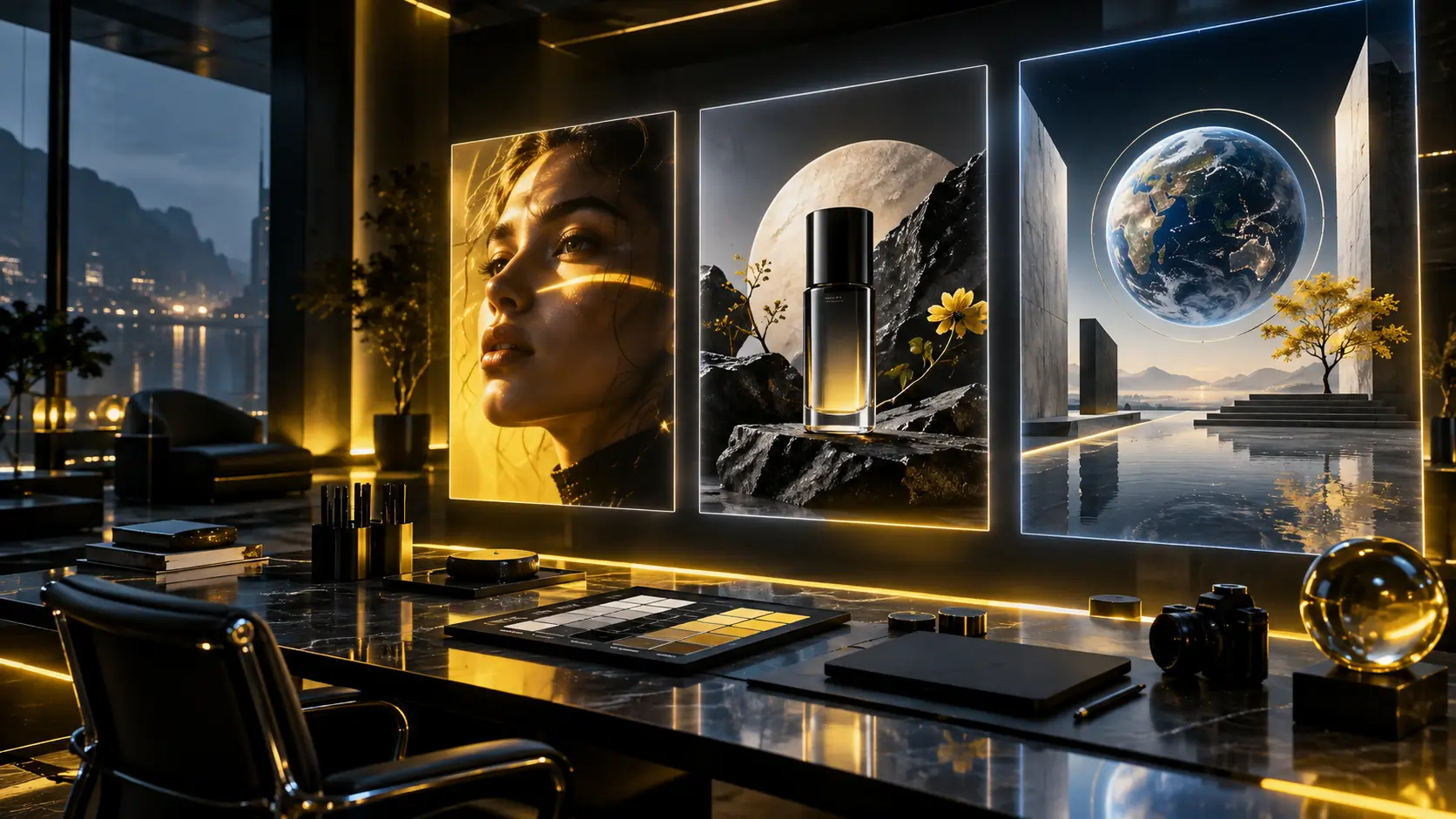Creative image evaluation studio illustrating a repeatable visual testing workflow